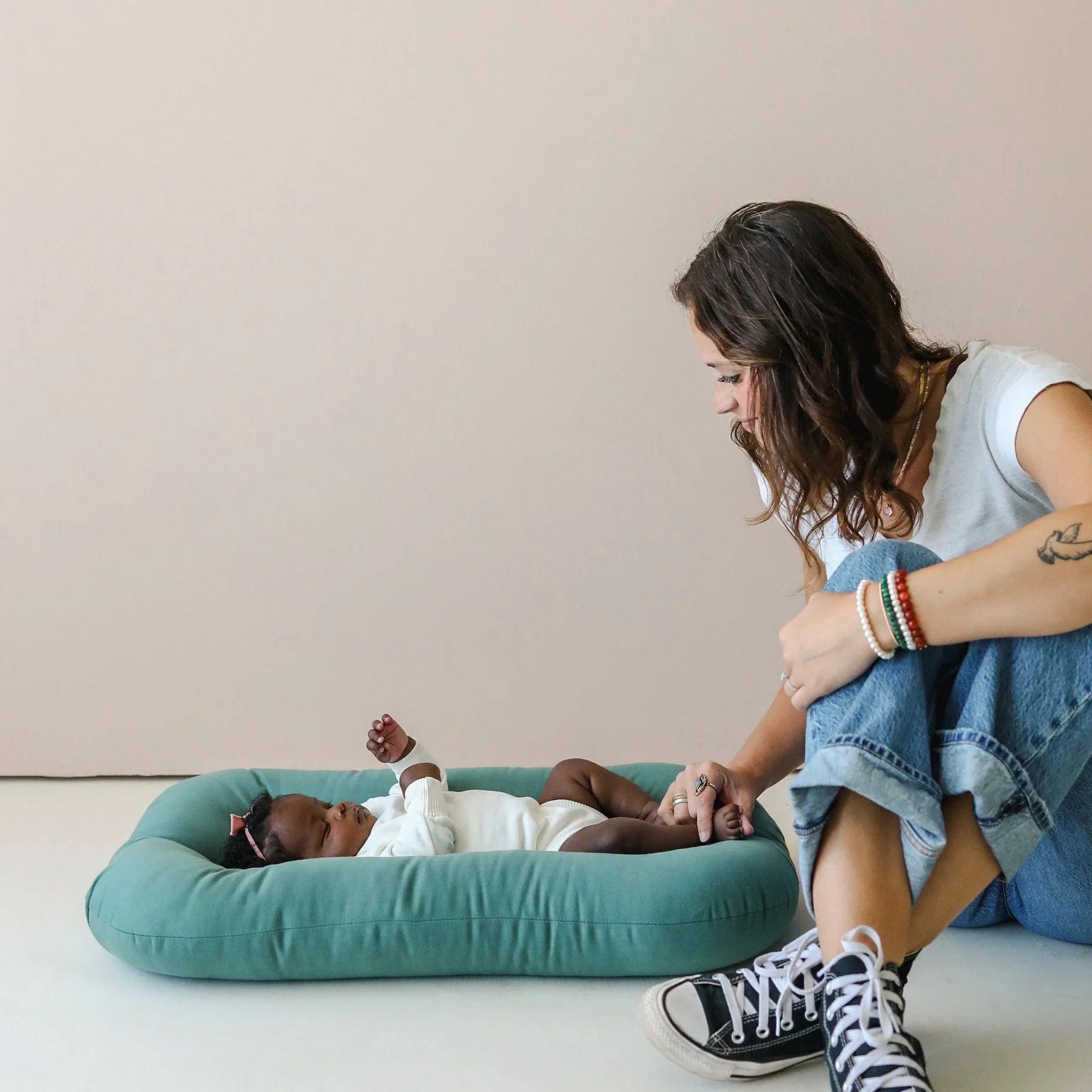Organic Infant Lounger Cover | Moss