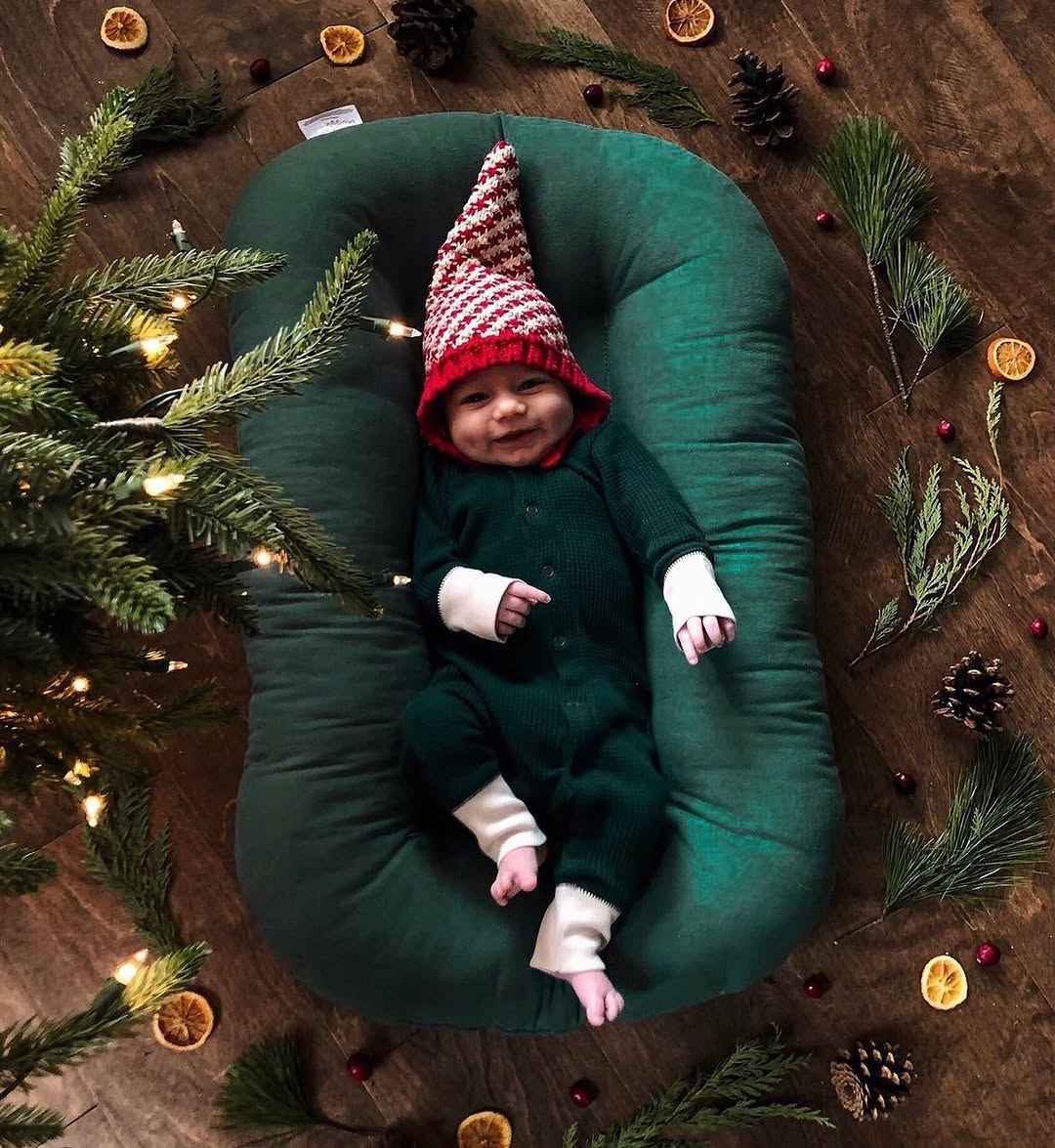 Organic Infant Lounger Cover | Moss