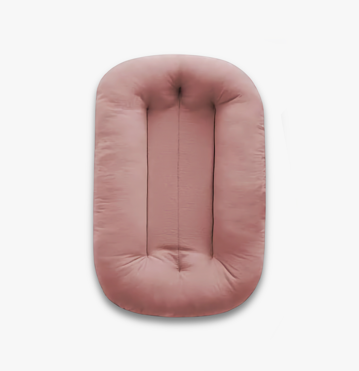 Snuggle Me organic infant lounger in Gumdrop pink, front view