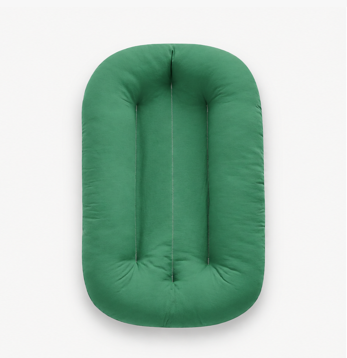 Snuggle Me organic infant lounger in Moss green, front view