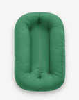 Snuggle Me organic infant lounger in Moss green, front view
